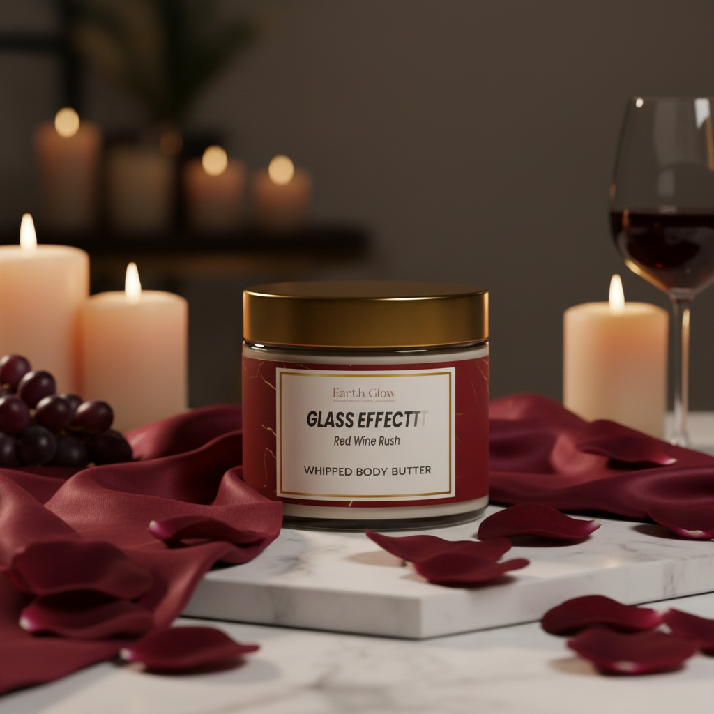 Glass Effect, Velvety Whipped Body Butter l Red Wine Rush