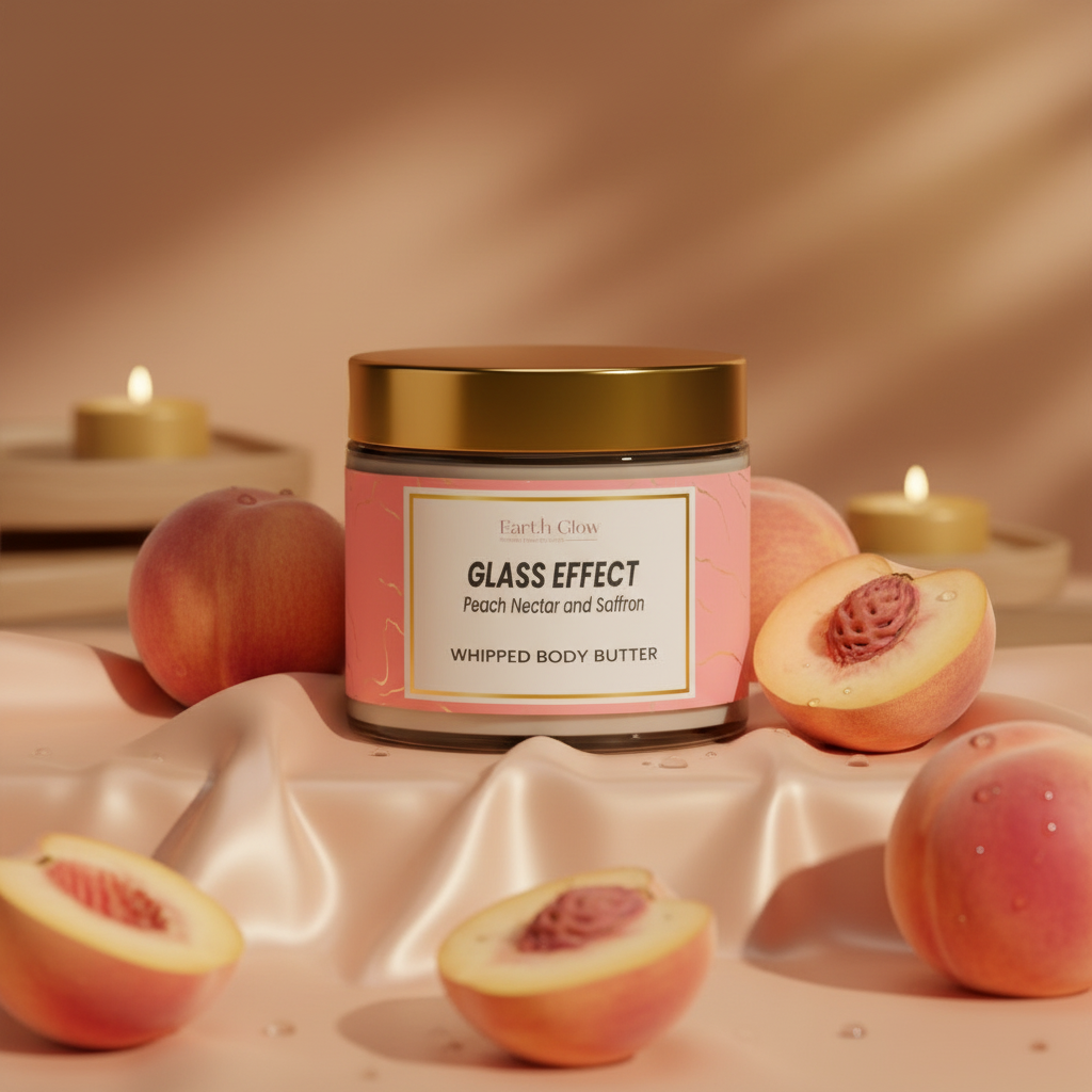 Glass Effect, Velvety Whipped Body Butter l Peach Nectar & Saffron