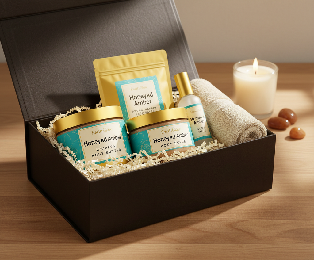 Holiday Rituals Gift Set | Honeyed Amber ~ Beautifully Boxed, Ready to Gift ~